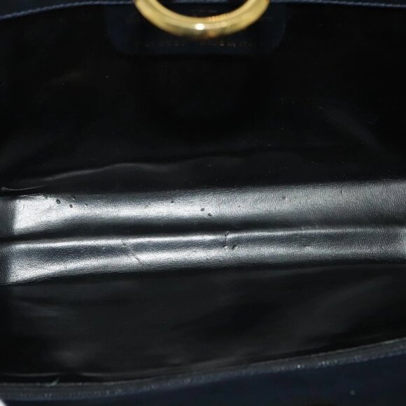 Salvatore Ferragamo Chain Shoulder Bag Leather Black Gold Auth 139064 - Picture 10 of 16